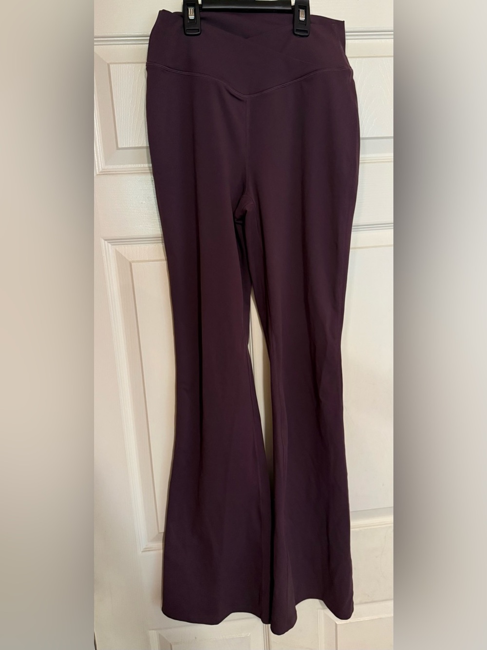 Women's Halara Stretch Flare Pants - Plum size medium tall